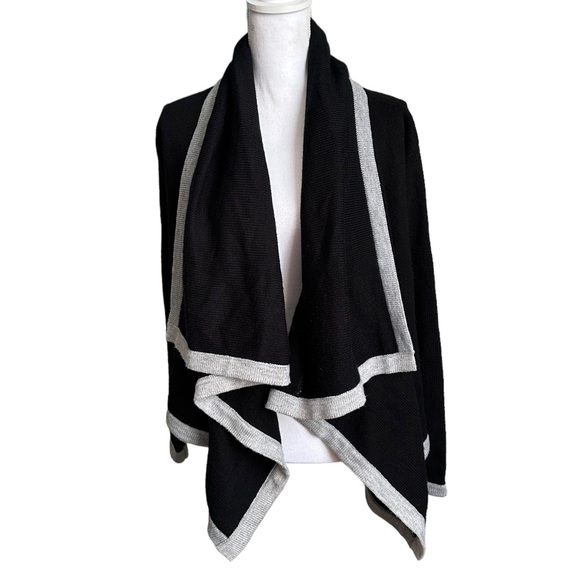 Kaitlyn Two Tone Drape Open Front Cardigan Size Small - Picture 1 of 17